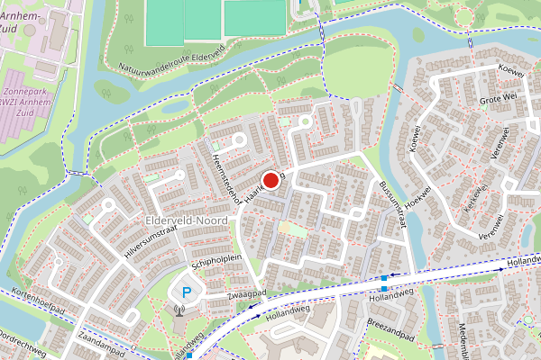 Brandweer-melding op Haarlemweg, Arnhem op 23 juli, kaart-overzicht