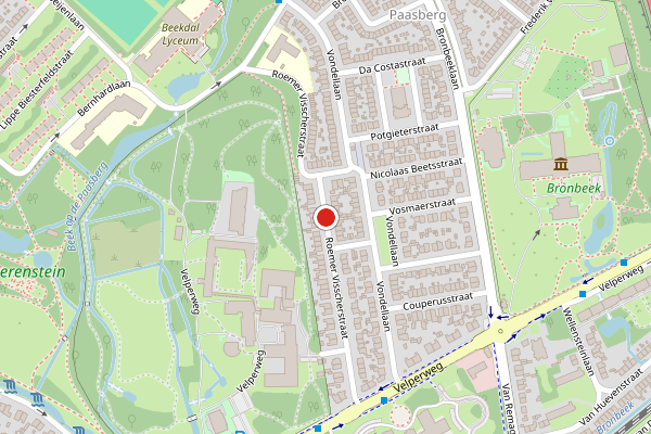 Brandweer-melding op Roemer Visscherstraat, Arnhem op 24 juli, kaart-overzicht