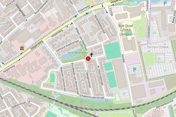 Brandweer-melding op Adolf van Nieuwenaarlaan, Arnhem op 24 juli, kaart-overzicht