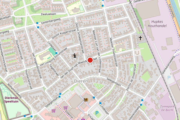 Brandweer-melding op van Maasdamstraat, Dieren op 25 juli, kaart-overzicht