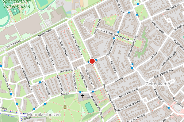 Brandweer-melding op Sperwerstraat, Arnhem op 25 juli, kaart-overzicht