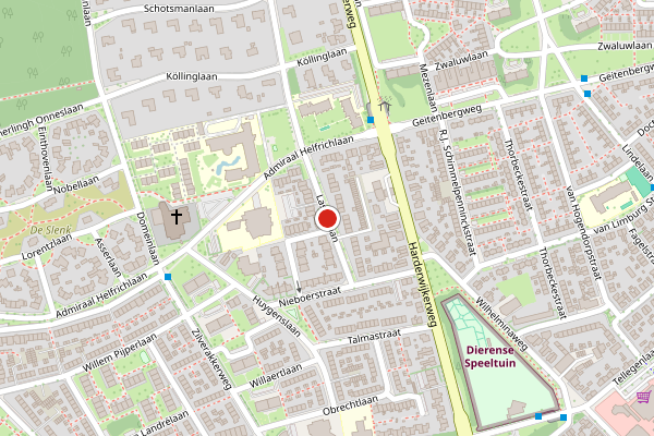 Brandweer-melding op Lassuslaan, Dieren op 26 juli, kaart-overzicht