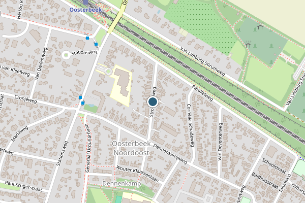 Politie-melding op Strodorpsweg, Oosterbeek op 16 mei, kaart-overzicht