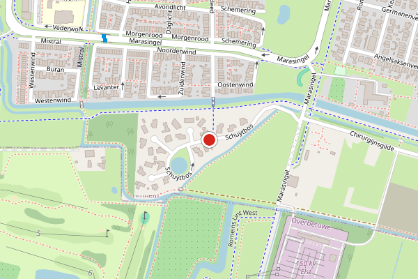 Brandweer-melding op Schuytbos, Arnhem op 27 juli, kaart-overzicht