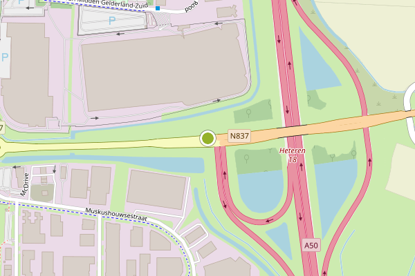 Ambulance-melding op Cora Baltussen-allee, Heteren op 28 juli, kaart-overzicht