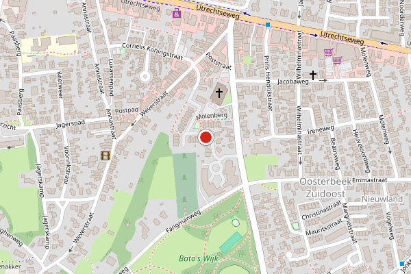 Brandweer-melding op Molenberg, Oosterbeek op 28 juli, kaart-overzicht
