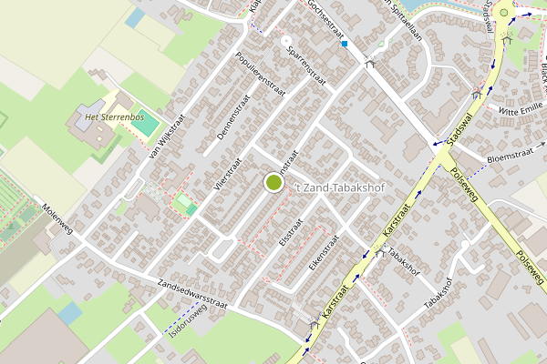 Ambulance-melding op Berkenstraat, Huissen op 28 juli, kaart-overzicht