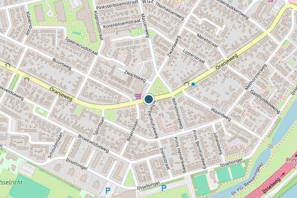 Politie-melding op Oranjeweg, Rheden op 29 juli, kaart-overzicht