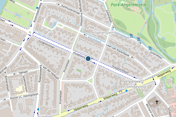 Politie-melding op Huijghenslaan, Arnhem op 30 juli, kaart-overzicht