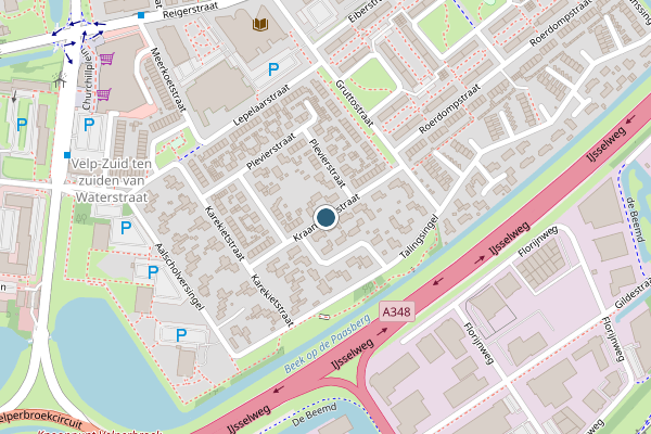 Politie-melding op Kraanvogelstraat, Velp GE op 30 juli, kaart-overzicht