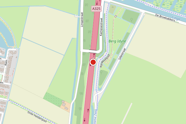 Brandweer-melding op Elst GE op 31 juli, kaart-overzicht