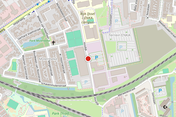 Brandweer-melding op Vosdijk, Arnhem op 1 augustus, kaart-overzicht