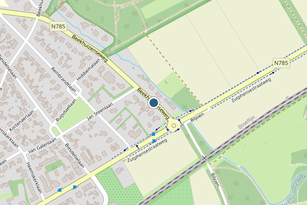 Politie-melding op Beekhuizenseweg, Velp GE op 19 mei, kaart-overzicht