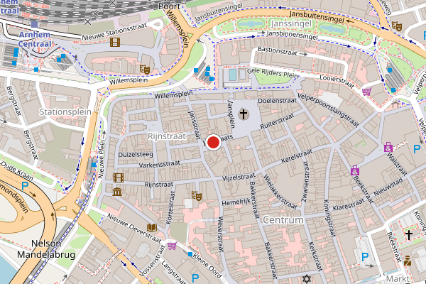 Brandweer-melding op Jansplaats, Arnhem op 19 mei, kaart-overzicht