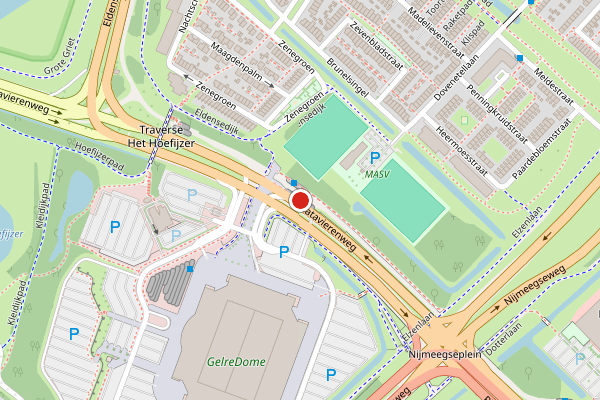 Brandweer-melding op Batavierenweg, Arnhem op 2 augustus, kaart-overzicht