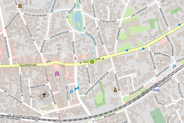 Ambulance-melding op Hoofdstraat, Velp GE op 2 augustus, kaart-overzicht