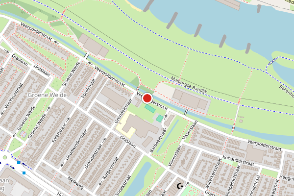 Brandweer-melding op Veerpolderstraat, Arnhem op 2 augustus, kaart-overzicht