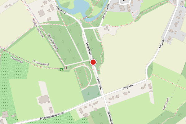 Brandweer-melding op Veldstraat, Hemmen op 3 augustus, kaart-overzicht