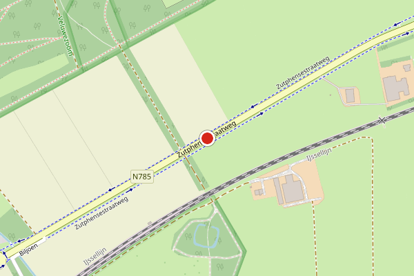 Brandweer-melding op Zutphensestraatweg, Velp GE op 4 augustus, kaart-overzicht