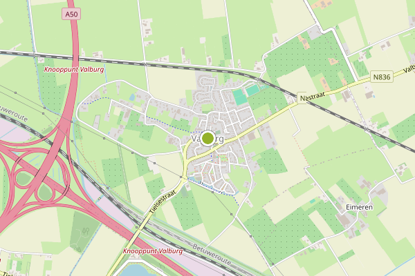 Ambulance-melding op Valburg op 20 mei, kaart-overzicht