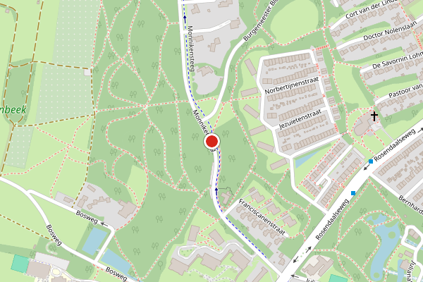 Brandweer-melding op Monnikensteeg, Arnhem op 20 mei, kaart-overzicht