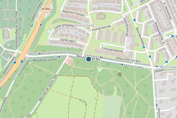 Politie-melding op Weg achter het Bos, Arnhem op 20 mei, kaart-overzicht