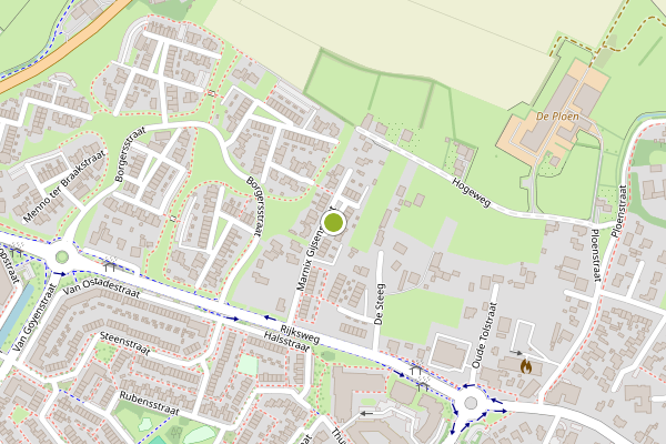 Ambulance-melding op Marnix Gijsenstraat, Duiven op 20 mei, kaart-overzicht