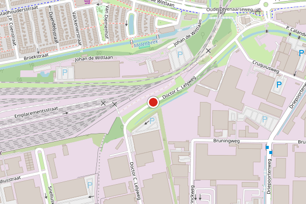 Brandweer-melding op Dr. C. Lelyweg, Arnhem op 5 augustus, kaart-overzicht