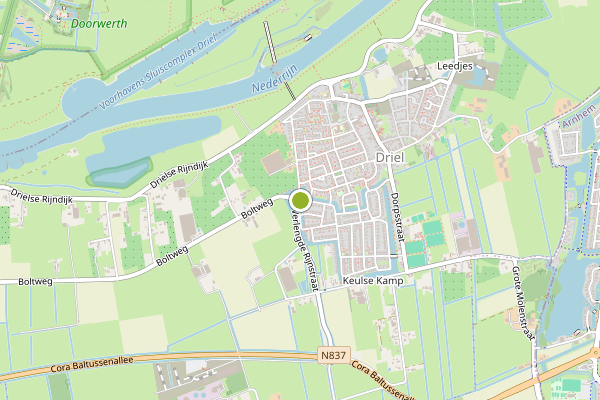 Ambulance-melding op Driel op 5 augustus, kaart-overzicht