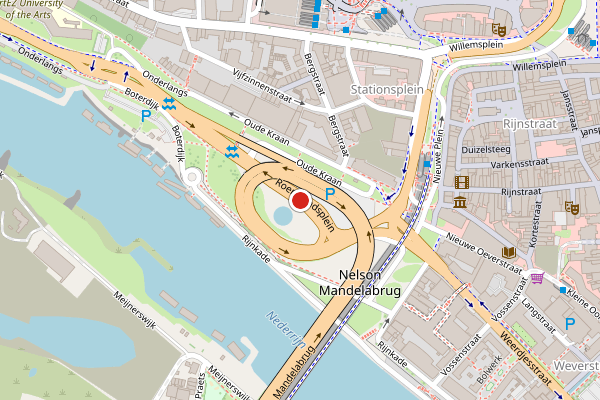 Brandweer-melding op Roermondsplein, Arnhem op 5 augustus, kaart-overzicht