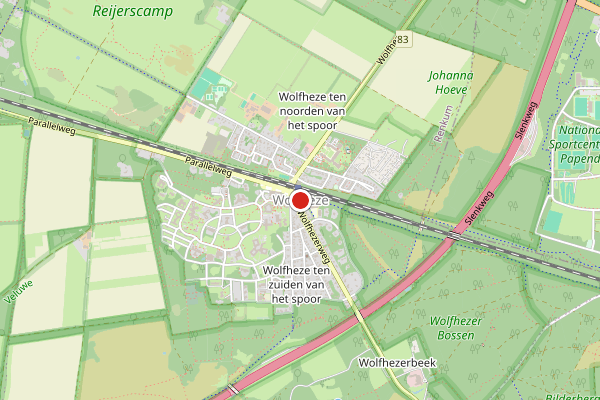 Brandweer-melding op Buunderkamppad, Wolfheze op 20 mei, kaart-overzicht