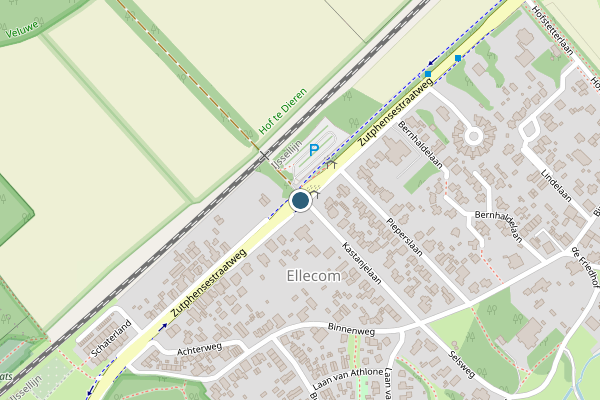 Politie-melding op Zutphensestraatweg, Ellecom op 21 mei, kaart-overzicht