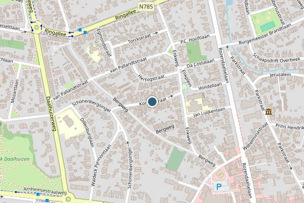 Politie-melding op Koningstraat, Velp GE op 7 augustus, kaart-overzicht