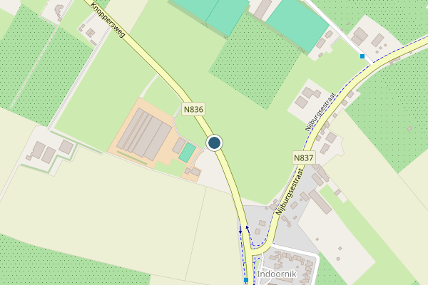 Politie-melding op Knoppersweg, Randwijk op 21 mei, kaart-overzicht