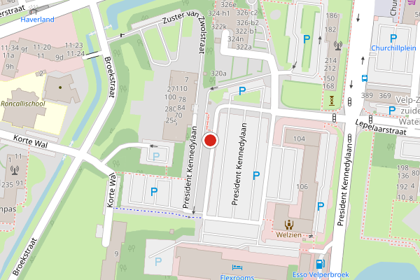 Brandweer-melding op President Kennedylaan, Velp GE op 23 mei, kaart-overzicht