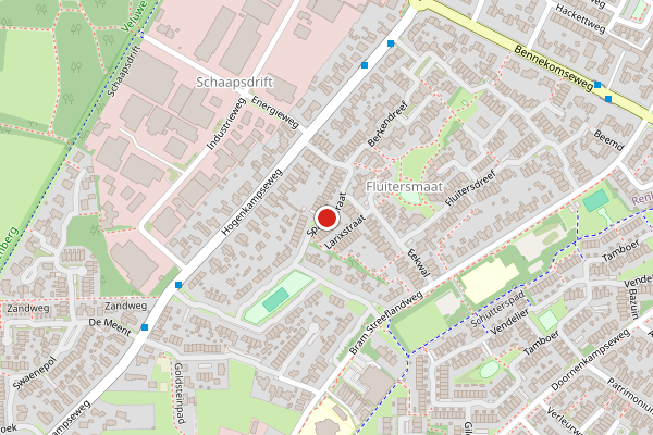 Brandweer-melding op Sparrestraat, Renkum op 22 mei, kaart-overzicht
