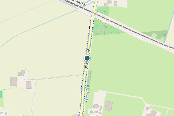 Politie-melding op Rijksweg-Zuid, Elst GE op 22 mei, kaart-overzicht