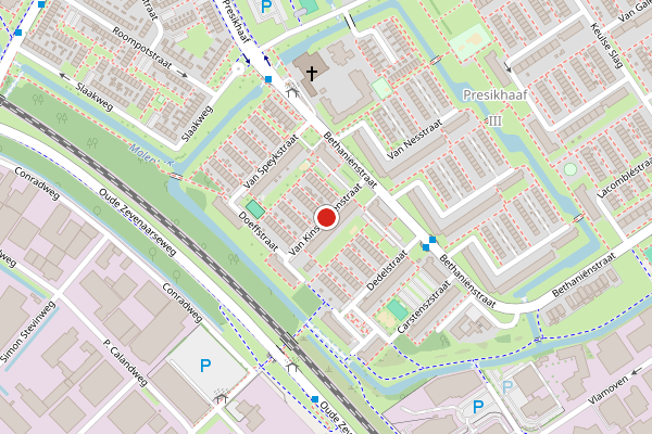 Brandweer-melding op Van Kinsbergenstraat, Arnhem op 24 mei, kaart-overzicht