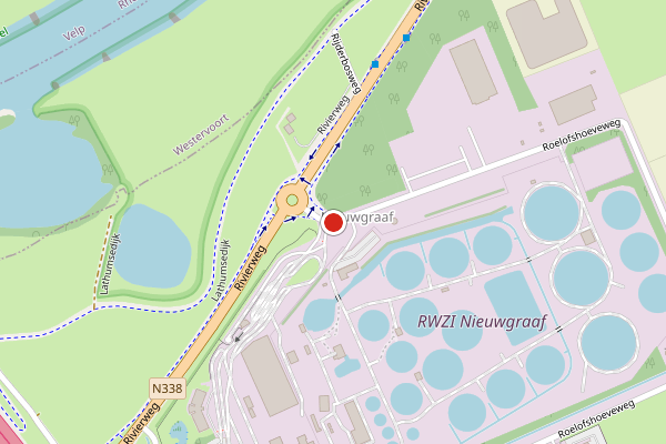 Brandweer-melding op Roelofshoeveweg, Duiven op 24 mei, kaart-overzicht