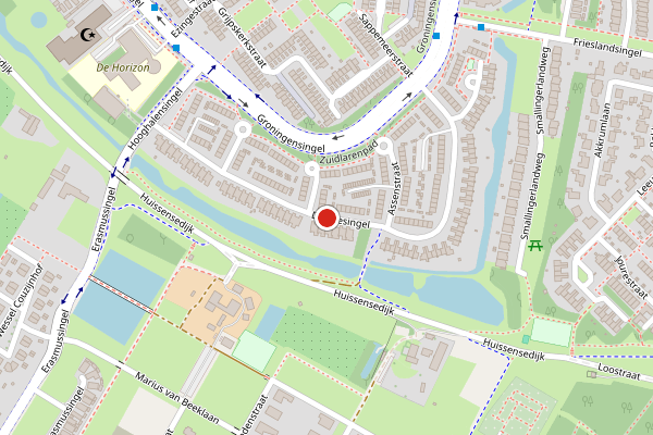Brandweer-melding op Drentesingel, Arnhem op 24 mei, kaart-overzicht