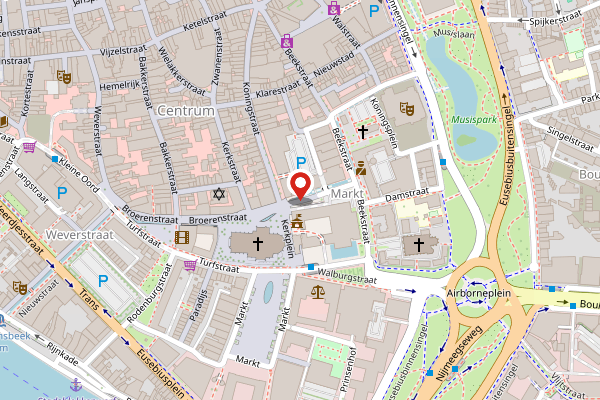 Brandweer-melding op Broerenstraat, Arnhem op 27 april, kaart-overzicht