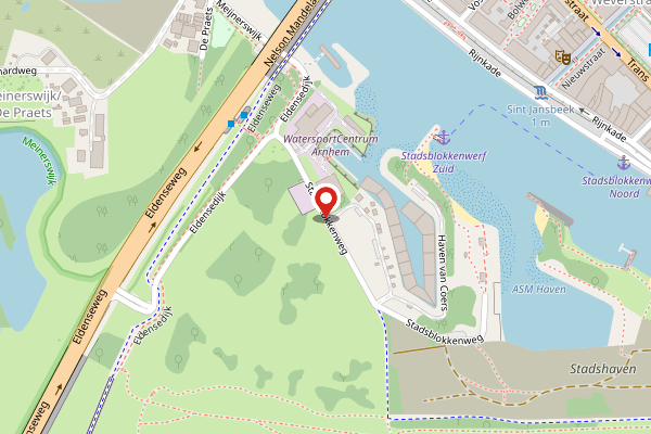 Brandweer-melding op Stadsblokkenweg, Arnhem op 27 april, kaart-overzicht