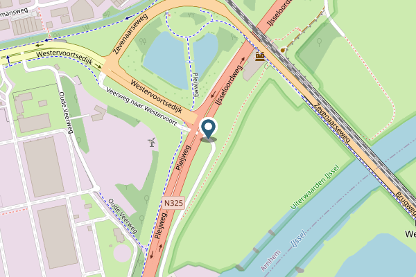 Politie-melding op Oude Veerweg, Arnhem op 27 april, kaart-overzicht