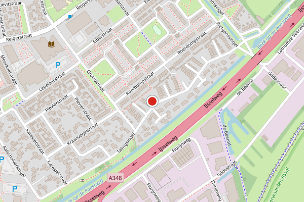 Brandweer-melding op Talingsingel, Velp GE op 27 mei, kaart-overzicht