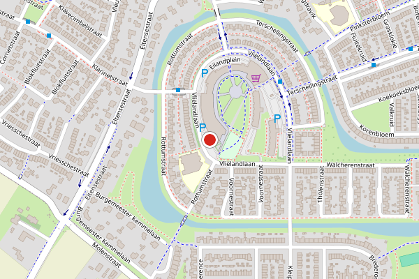 Brandweer-melding op Eilandplein, Duiven op 26 mei, kaart-overzicht
