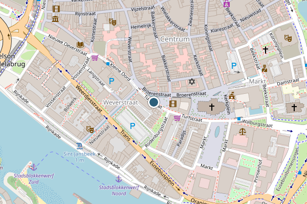 Politie-melding op Turfstraat, Arnhem op 27 mei, kaart-overzicht