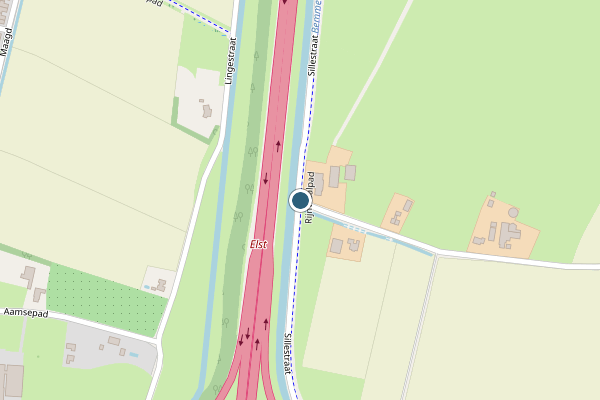 Politie-melding op RijnWaalpad, Elst GE op 27 mei, kaart-overzicht