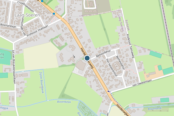 Politie-melding op Harderwijkerweg, Laag-Soeren op 28 mei, kaart-overzicht