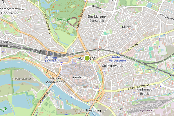Ambulance-melding op Arnhem op 29 mei, kaart-overzicht