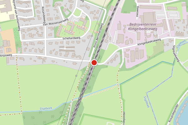 Brandweer-melding op Klingelbeekseweg, Oosterbeek op 29 mei, kaart-overzicht